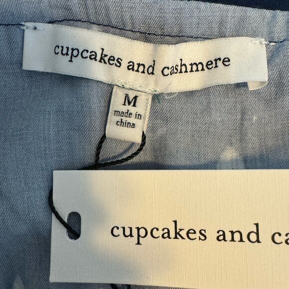 Cupcakes and Cashmere Cruze Polka-Dot Cropped Ruffle Camisole NWT Size Medium - Picture 6 of 8